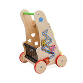 Impingator / premergator cu activitati 6-in-1 din lemn, 51x32.5x31 cm
